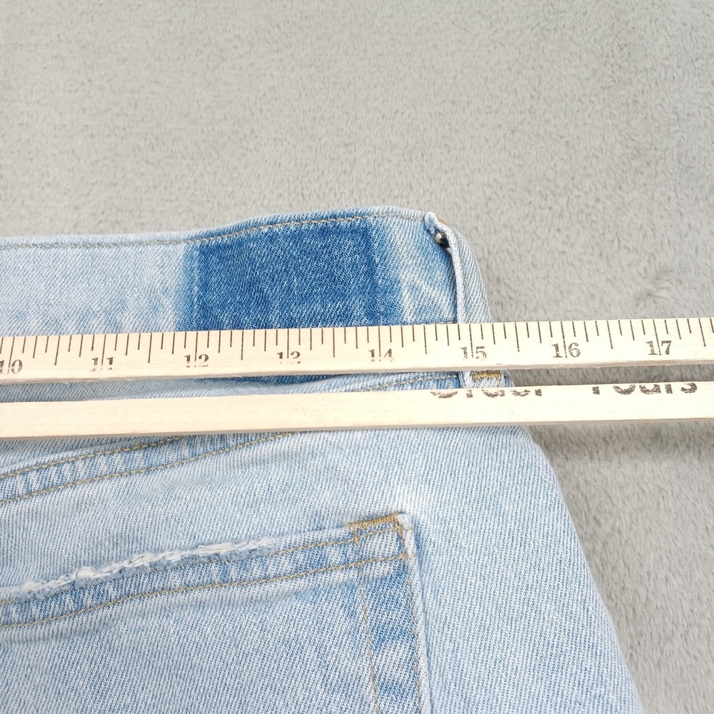Abercrombie Fitch Jeans Womens 27 Blue Denim Baggy Low Rise Distressed - Picture 9 of 9